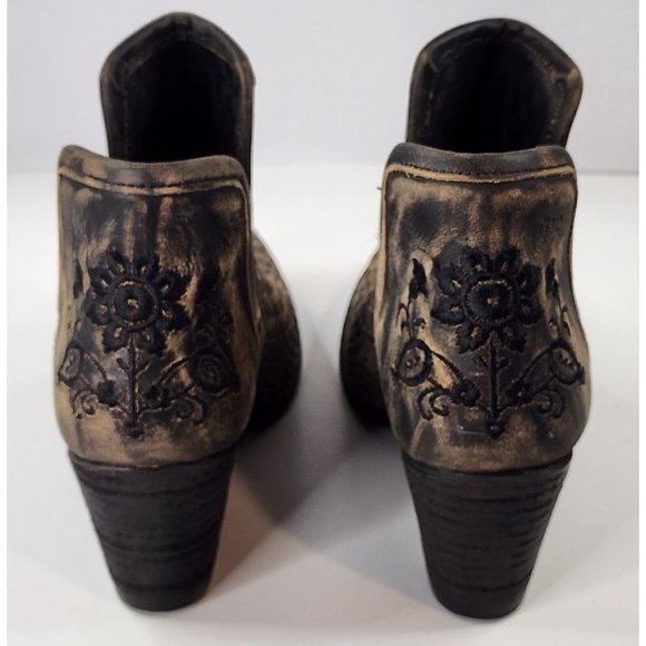 Musse & Cloud Atlantis Boots Womens Size 6 Brown Leather Embroidery Western - Picture 3 of 11